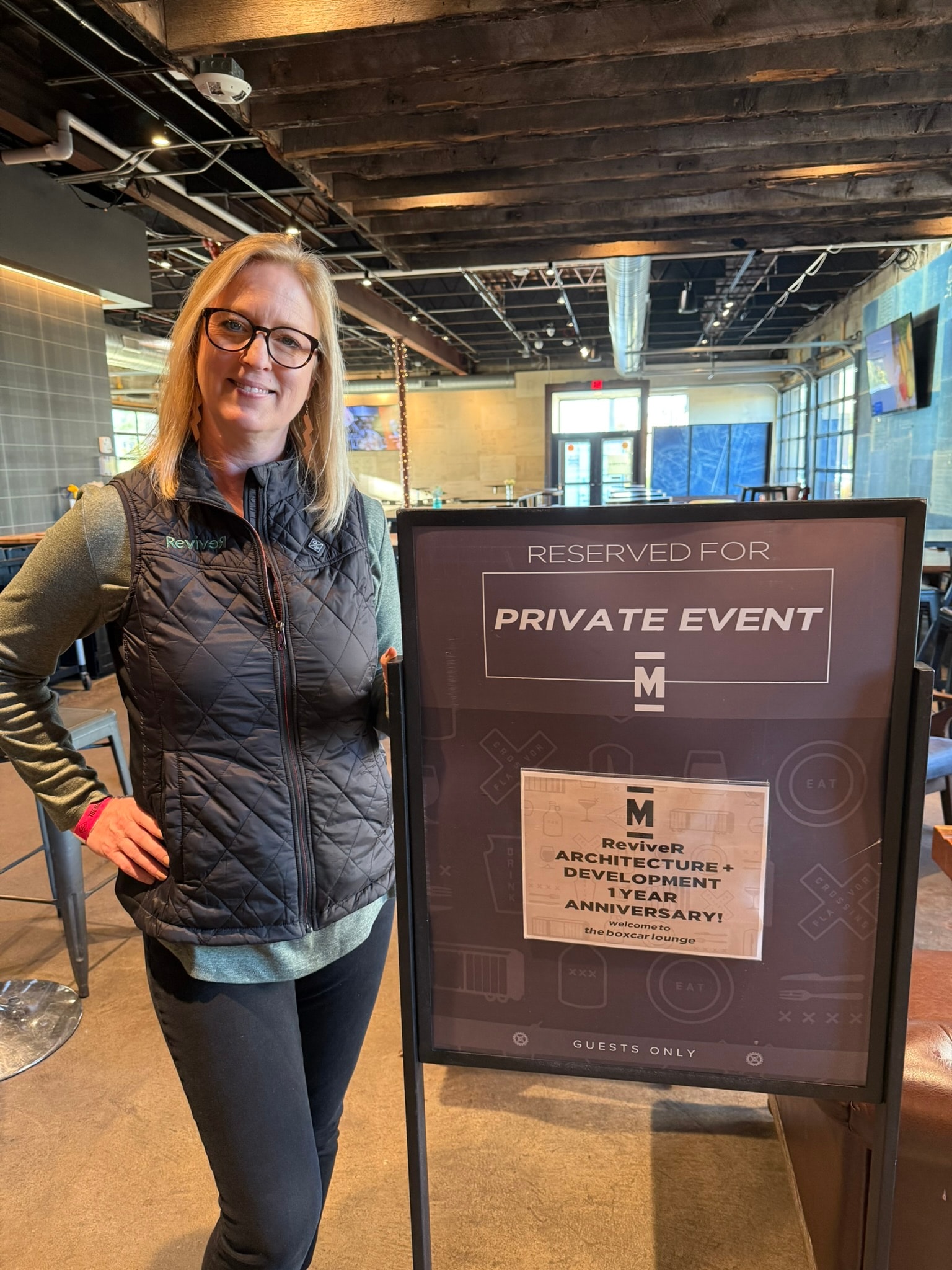 Heather Whalen at Reviver Architecture + Development 1 Year Anniversary event