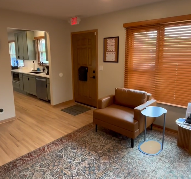 Covington decorative tile floor with geometric star pattern